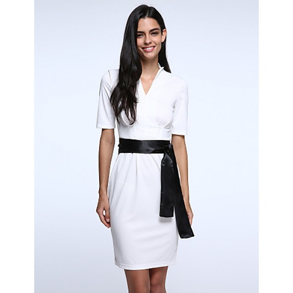 Women's Vintage Elegant Business Casual Half-sleeve Dress