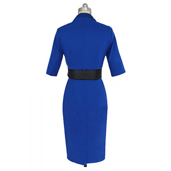 Women's Vintage Elegant Business Casual Half-sleeve Dress